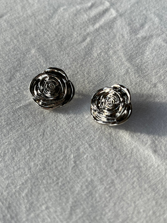 Rose button silver