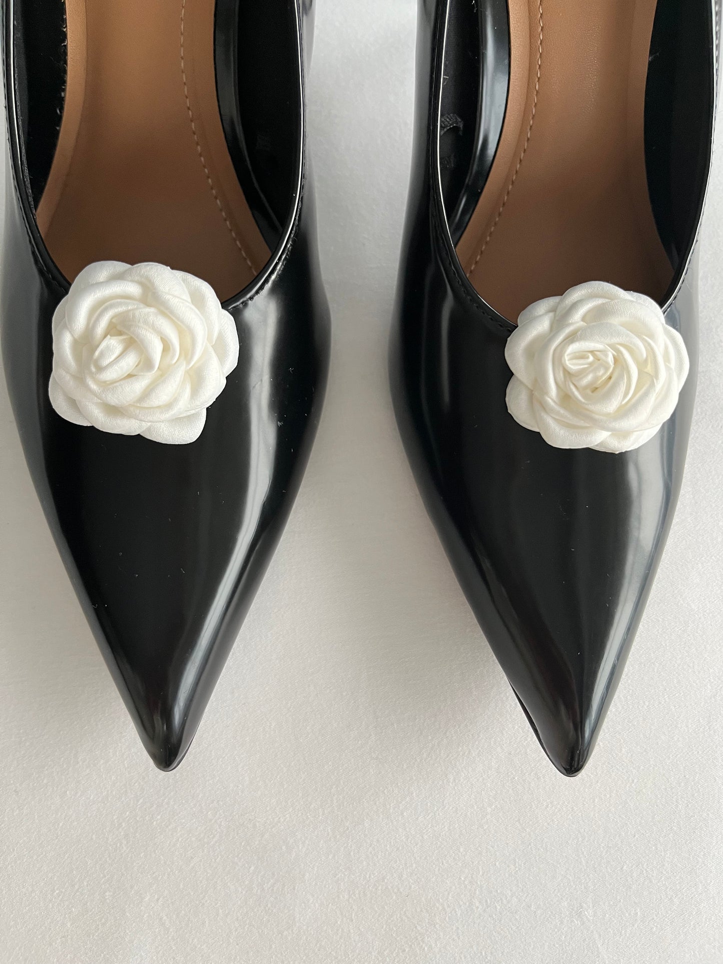 White Rose Shoe Buckles