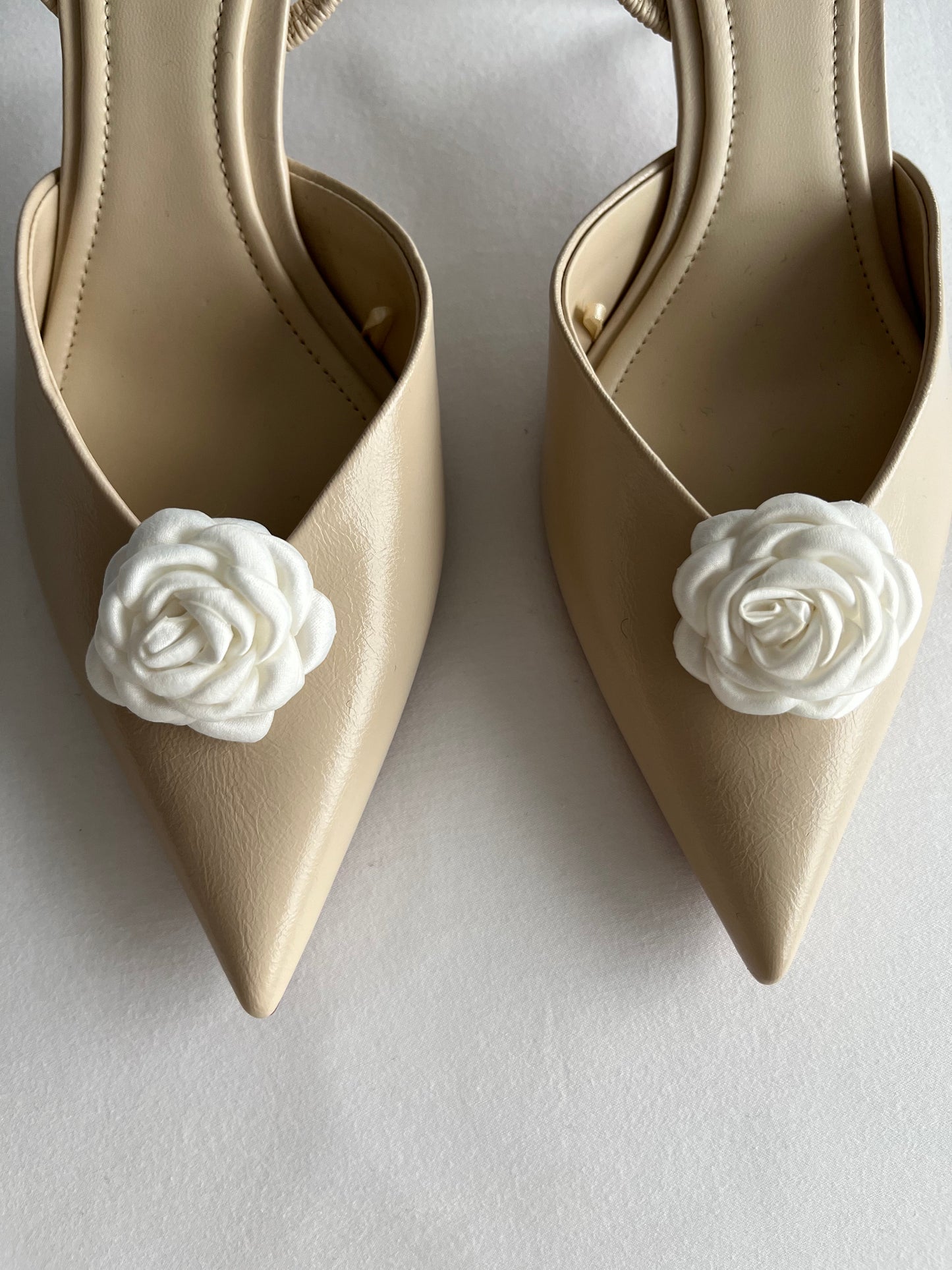 White Rose Shoe Buckles